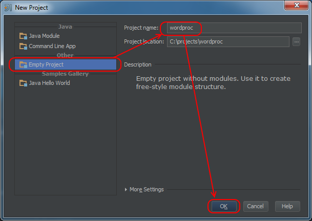 Figure 2: Create New Project Step 2