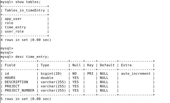 Database After New Table