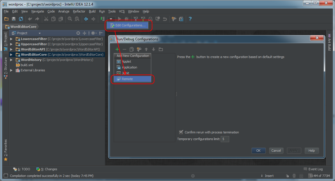 Figure 14a: Remote Debug 1