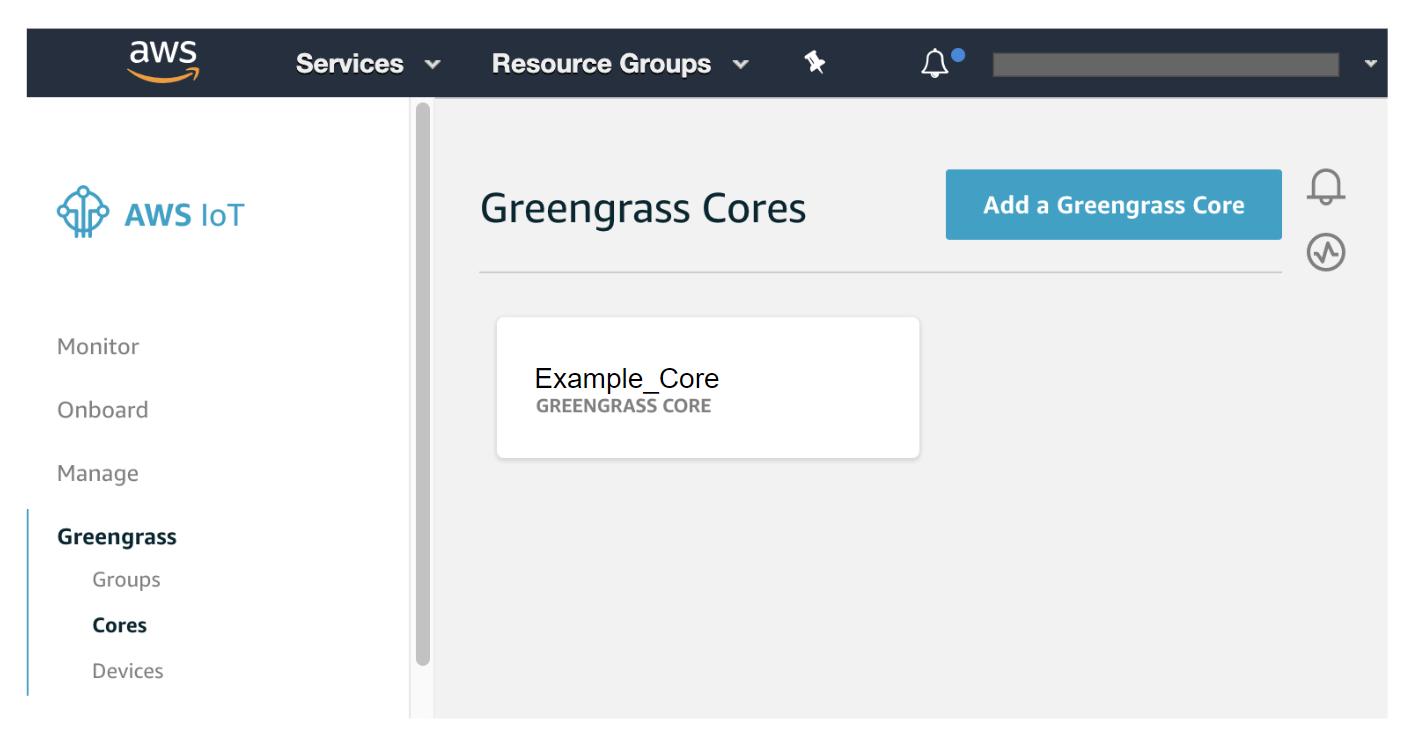 Figure 4. AWS IoT Core Console