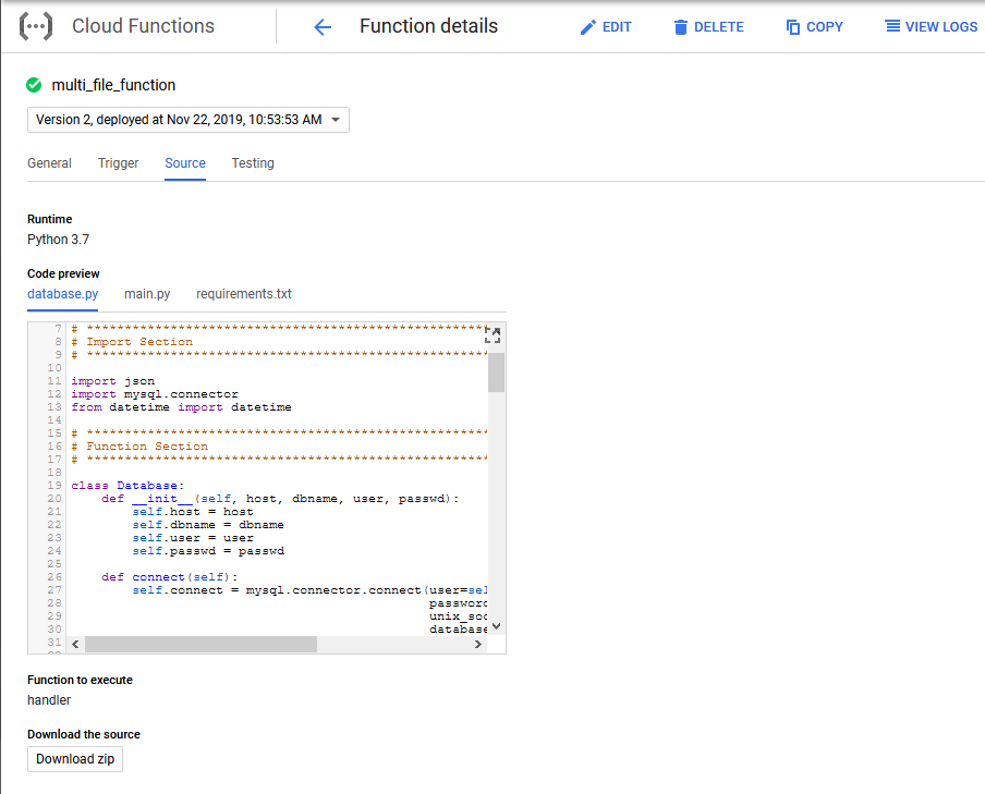 Figure 12. GCP Inline Editor Console