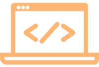 icon laptop html orange 500x500