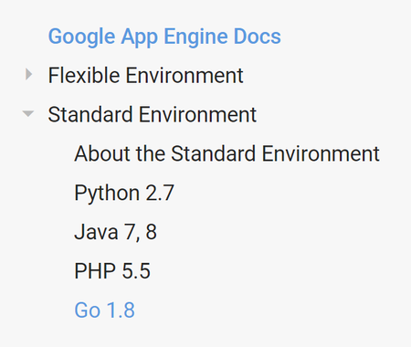 Google App Engine Standard Environment